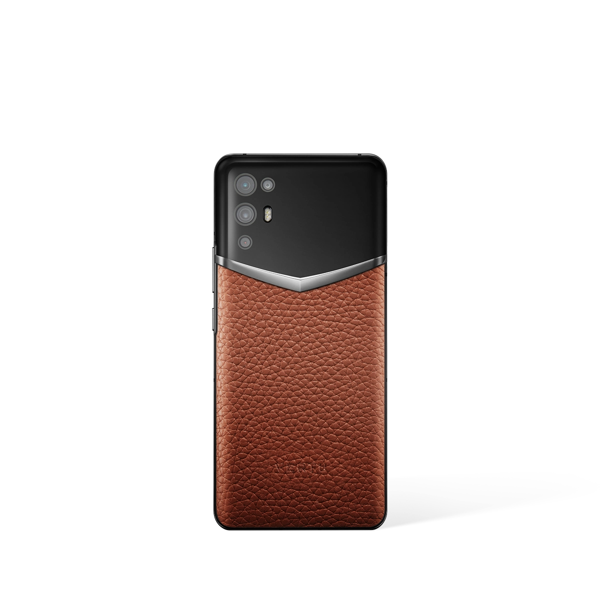 42 Ivertu Calfskin 5G Phone – Caramel Brown - Image 1