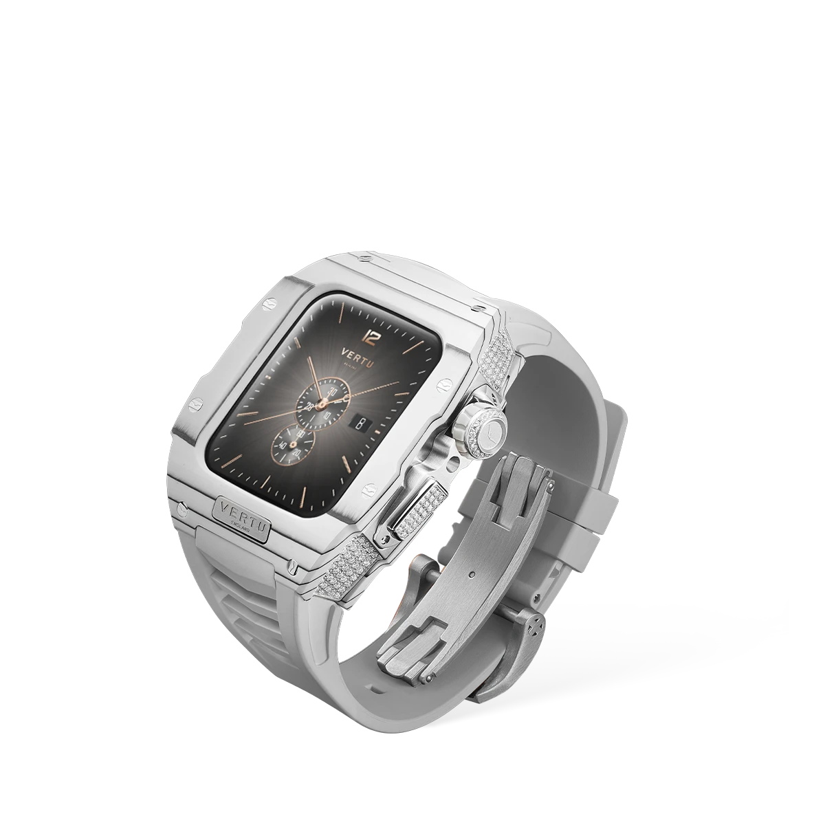 Metawatch-Smartwatch-White-—-White-Watch-Strap Metawatch White Diamond Smartwatch — White Strap - Image 1